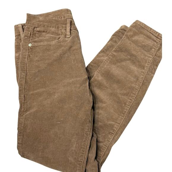 FRAME Denim Brown Velvet High Waist Skinny Pants Sz 26 Designer Luxury - Picture 11 of 14